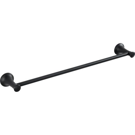 Toallero de acero inoxidable, toallero vintage, toallero de baño, baño 62 cm, toallero de ducha de diseño antiguo, montado en la pared, negro mate (1/5)