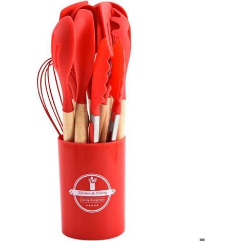 Ensemble de 12 ustensiles de cuisine, rouge (1/5)