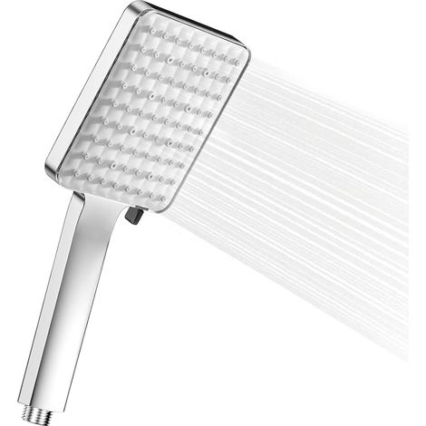 Duschkopf – Wassersparend – Erhöhter Wasserdruck – Regendusche mit 6 Düsen – Handbrause – Hochdruck – (Duschkopf ohne Schlauch) (1/5)