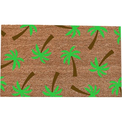 Tapis De Soin - Tapis D'Entrée En Velours Cristal - Motif Feuille Vert - Antidérapant - Pour Intérieur Et Extérieur - 40 X 60 Cm - 1 Pièce (1/4)