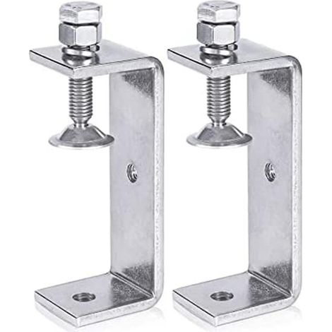 Serre-joints métalliques robustes, serre-joints en C pour le travail du bois avec large ouverture des mâchoires (100 mm), lot de 2 (1/5)
