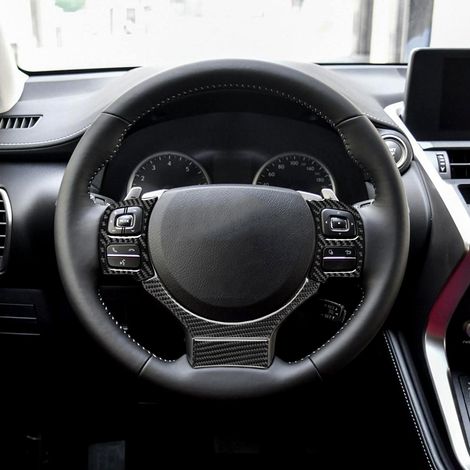 Set de 4 garnitures de volant en fibre de carbone, habillage intérieur auto pour LEXUS IS250 IS300 IS350 2014-2018, modèle Type C, accessoire de personnalisation. (1/3)