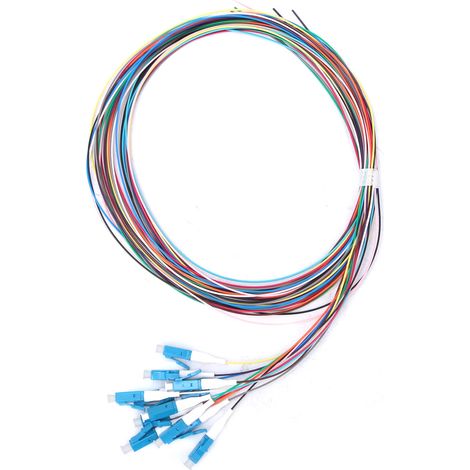 Jarretière à fibre optique LC/UPC à 12 cœurs, monomode, à faible perte d'insertion, 1,5 mètre. (1/5)