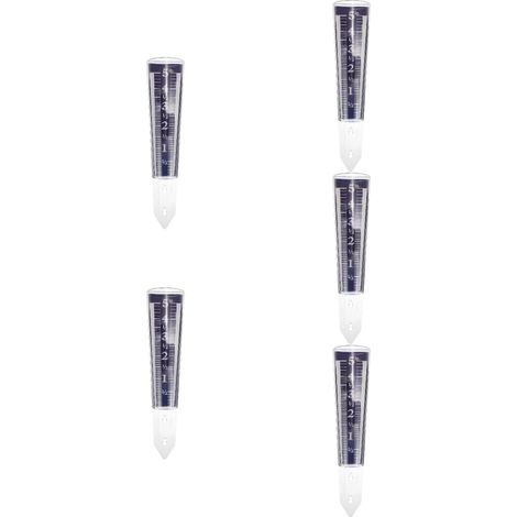 5 tubes pluviométriques en plastique, pièces de rechange pour un pluviomètre, pour une mesure précise des précipitations. (1/5)