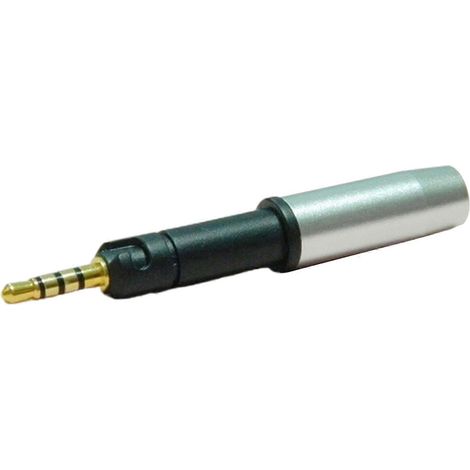 Prise jack mâle professionnelle 3,5 mm pour casque audio, compatible avec la réparation des casques HD560S/HD400 M50X, signal clair, matériau métallique, connecteur argenté. (1/5)