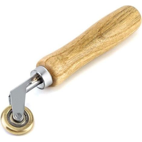 Rouleau presseur en laiton anti-haute température pour papier peint d’angle intérieur – Ø6 mm, finition brillante (1/4)