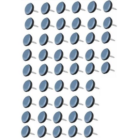 50 Patins Chaise Ronds 19mm à Clouer Téflon (1/5)