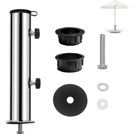 300x57mm,Universal stainless steel stand for granite parasol 30/40 kg (1/5)