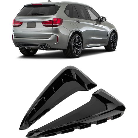2 Stück schwarze seitliche Lüftungsschlitzabdeckungen, Zierleisten, Autozubehör passend für X5 F15 2014-2018 (1/5)
