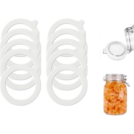Silikon-Dichtungsringe – 10er-Pack – Dichtungen für Vorratsgläser – Ersatzdichtungen (1/5)