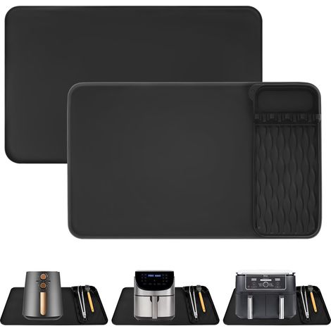 Tapis Résistant à la Chaleur pour Friteuse à Air, 65x40cm Tapis Silicone Protection Plan de Travail Cuisine Antidérapant, Protection pour Plans de Travail pour Machines à Café Friteuses Air (1/5)