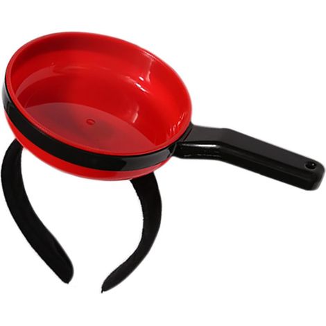 Funny Saucepan, Cute Puzzle-Shaped Pan, High Simulation Hair Band, Hair Accessories for Face Washing Makeup (Red) (1/5)