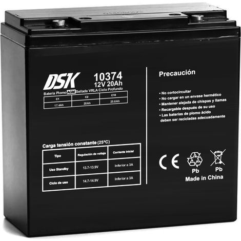 Bleibatterie 12vdc 20ah zyklische Fahrzeugbatterie Dsk 10374