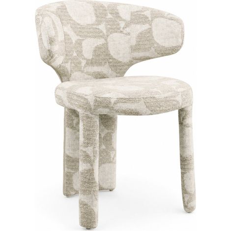 Chaise de salle à manger beige au motif abstrait - natural oasis (1/5)