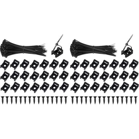 Cable Ties with Greenhouse Base, Cables and Screws (1/5)
