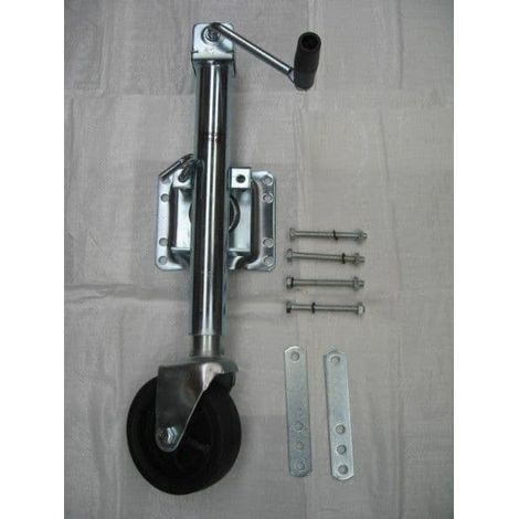 Sidewinder Caravan Jockey Wheel with Swivel Fixing bracket(Heavy Duty Caravan Handle Trailer Guide)