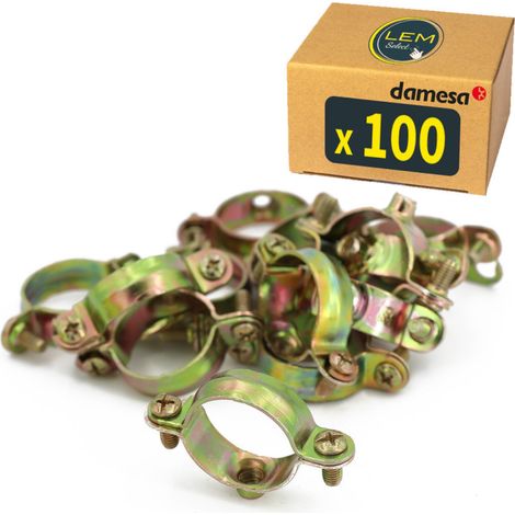 Lot de 100 - Collier de serrage simple pour tube Ø28 - fixation Atlas plomberie (1/4)