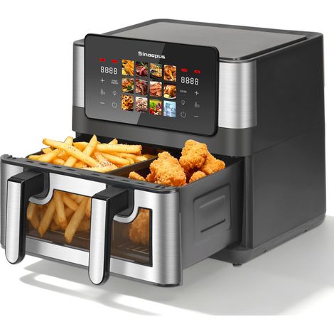 Friteuse sans huile 9L 2000W avec double/simple compartiment, fenêtre, écran tactile et 12 programmes (1/5)