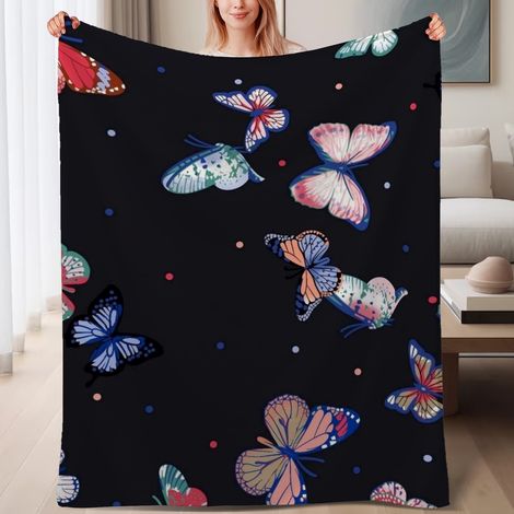 Couverture de lit en polaire, douce et chaude en microfibre légère pour le printemps, décoration intérieure stylée, cadeau pour femmes et hommes, 6080 pouces (1/4)