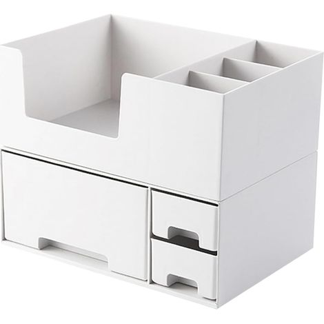 Makeup Organizer Stackable Double Layer Stand with Drawer