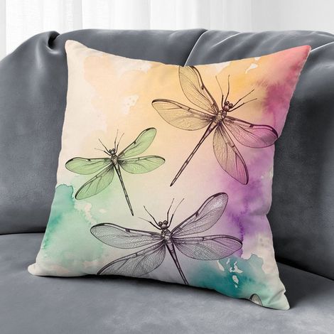 Housse de coussin fleurs printanières, décoration salon intérieur,45×45cm (1/5)