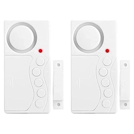 Lot de 2 alarmes de Porte de congélateur sans Fil 3/15/30/60 Secondes, Retard réglable, capteur d'ouverture de Porte, Alarme de réfrigérateur, Fort 108 DB (1/5)