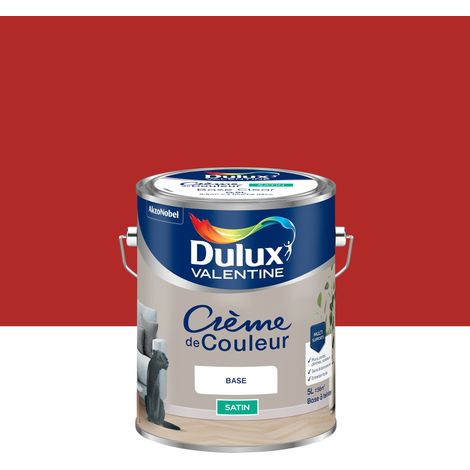 Peinture Crème De Couleur Satin Rouge Madras 5L - Dulux Valentine