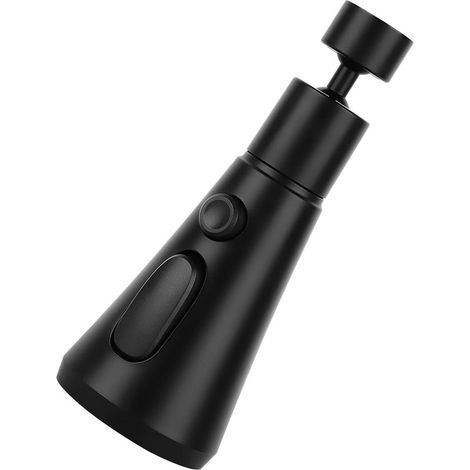 360° schwenkbare Küchenarmatur mit 3 Strahlarten, Universal-Spülbeckenadapter, G1/2-Anschluss, Schwarz (1/5)