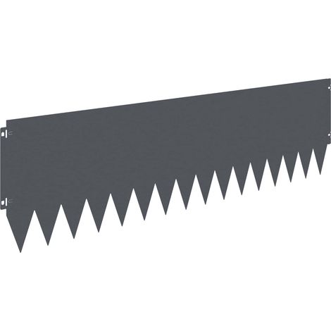 Raseneinfassung 10 Stk. 103 x 30 cm Stahl Anthrazit vidaXL (1/5)