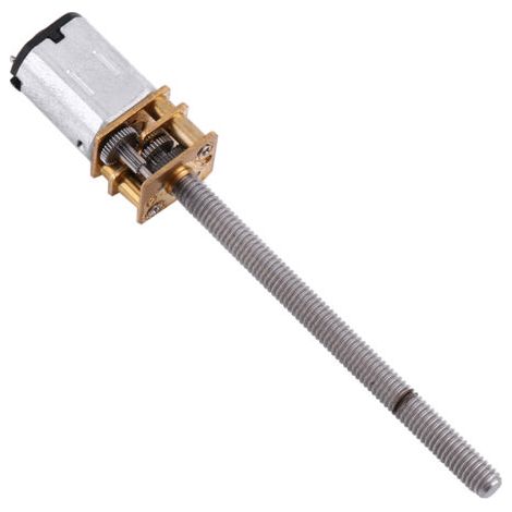 DC 12V 400RPM N20 Micro Motoréducteur 16mm Arbre M4x55mm Réducteur à Vis avec Bote de Vitesses (1/5)