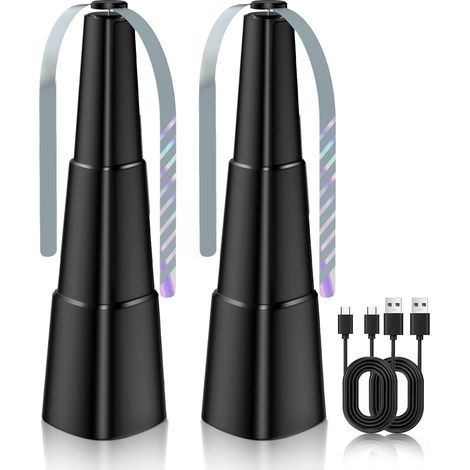 Ventilateur Anti-Mouche, 2 Pièces Chasse Mouche de Table Répulsifs Anti-Moustiques Répulsif à pales pour Intérieurs Extérieurs Jardin Camping Barbecue (1/5)
