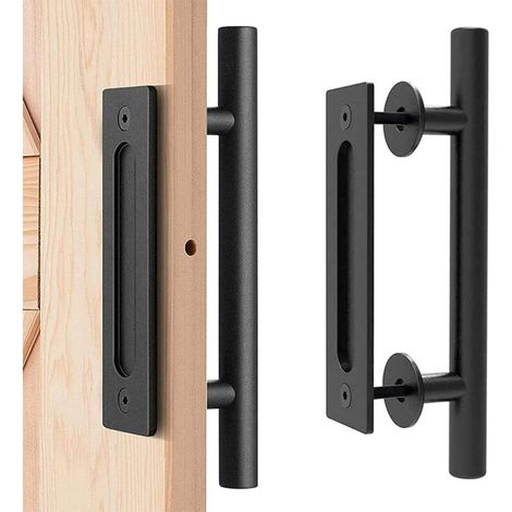 - Poignée de Porte de Grange, Poignée de Porte Coulissante, Poignée de Porte de Grange Robuste, Tirez la Poignée pour Le Garage, Poignée de Traction de Porte, Coulissante Poignee de Porte,Noir (1/5)