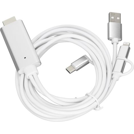 Câble HDMI 3 en 1 Compatibilité Universelle 1080P Sans Pilote Nécessaire Interface Multimédia Haute Définition 5V (1/5)