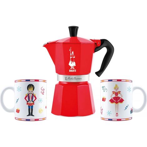 Bialetti Moka Express Nutcracker Cafetera Roja 3 tazas (1/3)