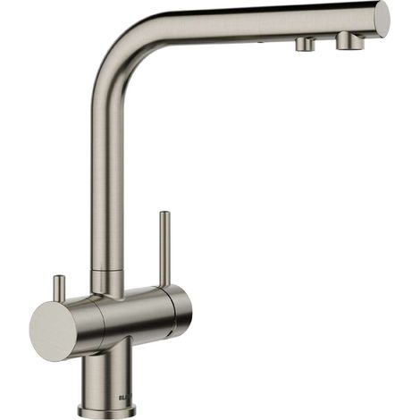 Blanco Fontas S II - Spültischarmatur mit herausziehbarer Brause und Filterfunktion, platin 527715 (1/2)