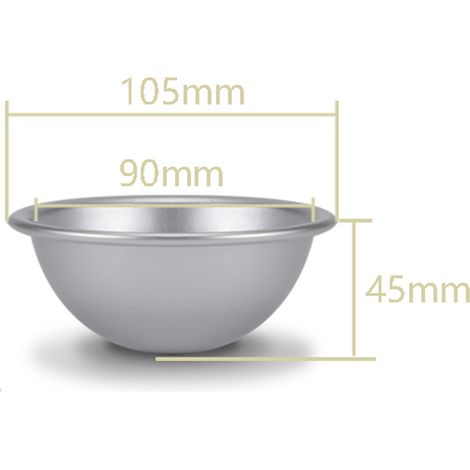 10 cm Aluminium-Halbkugelform, Chiffon-Kuchenform, Dessertgebäck, Bikini-Pudding, einfaches Backen, runde Gebäckform. (1/5)
