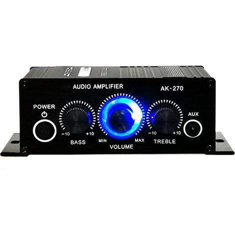 Mini amplificateur stéréo portable à 2 canaux, son clair et puissant, pour voiture et maison, 12 V (1/4)