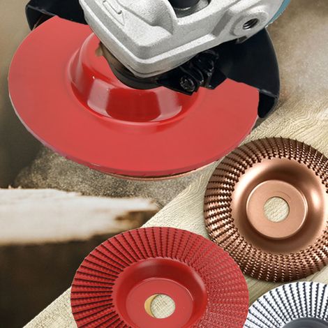 Disque de polissage plat de 125 mm, disque de ponçage pour le travail du bois, rouge (1/5)