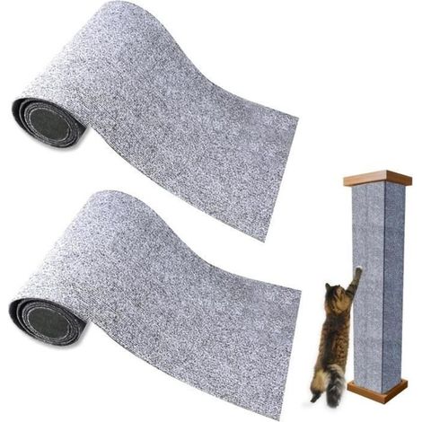 2 Pcs Grattoir Chat Canapé 40×100 cm Tapis Griffoir Chat Tapis Griffoir Chat Collant DIY Climbing Cat Scratcher Griffoir Chat (1/4)