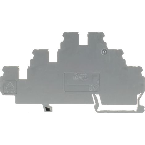 Conector de riel de 3 niveles L / L / L 2,5 mm2 gris 870-551