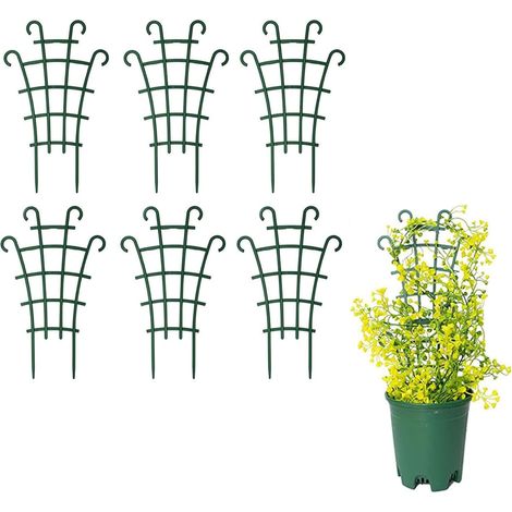 6 soportes para plantas trepadoras: enrejado apilable y reutilizable, soporte resistente para hortalizas, vides y flores.