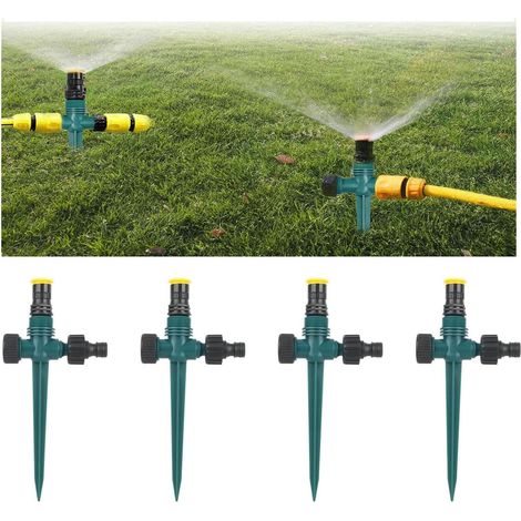 4 Pcs Garden Sprinkler, Automatic 360° Rotary Sprinkler, Adjustable Irrigation Sprayer for Garden, Lawn, Plants, Vegetables, Flowers, Pastoral Yard (1/5)