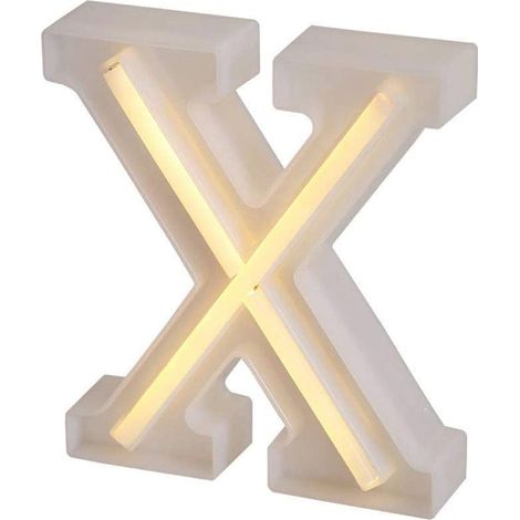 Lettere luminose neon a led luci alfabeto X luminoso per decorazione casa compleanni nozze festa bar eventi luce calda (1/5)