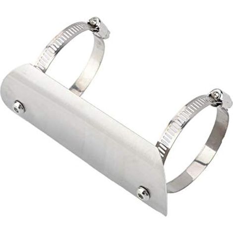 Cache thermique échappement moto en acier inoxydable, tube central et tube de liaison, protège-talon, accessoire de protection. (1/4)