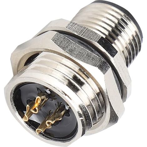 Adaptateur de connecteur étanche IP67, filetage M16, pour montage sur panneau, code B, 4 broches (1/5)