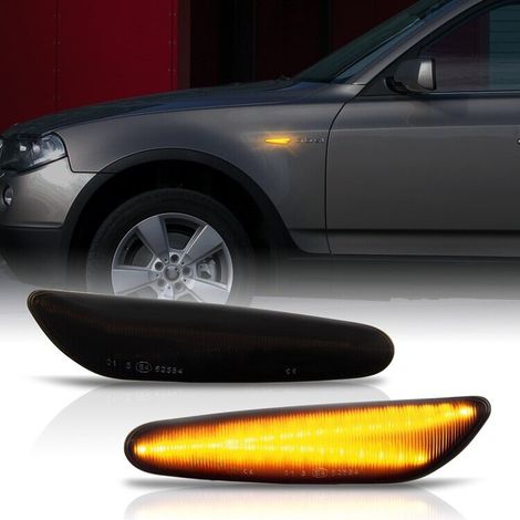 KIT 2 INDICATORI DI DIREZIONE LATERALI A LED COMPATIBILE CON BMW 1er  E81, E82, E87, E88, E60  , VETRO FUME (1/4)