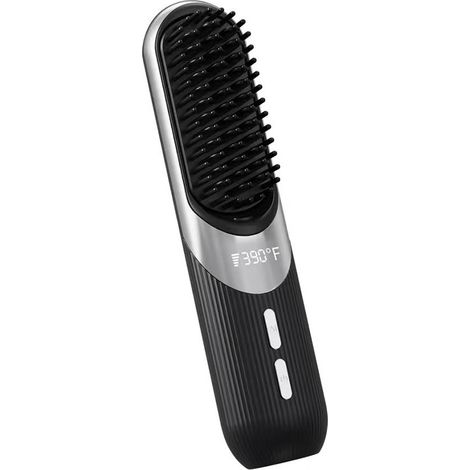 Un peine inteligente para cabello corto, un peine térmico portátil (negro) para flequillo/cabello corto. (1/4)