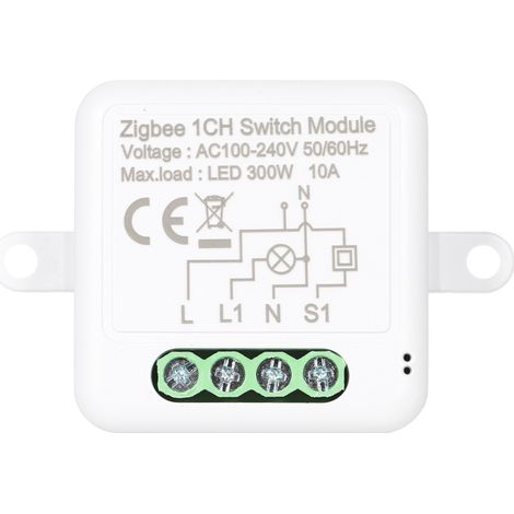 1-Kanal-Zigbee-Smart-Relaismodul mit bidirektionalem Schalter für Hausautomation und Google Home (1/5)