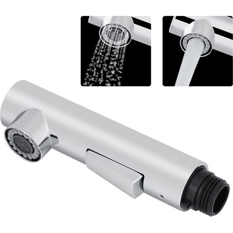 Douchette Robinet Cuisine, 2 Modes Robinet Pulvérisateur de Cuisine Pommeau de Douche de Rechange en Plastique Douchette, de Cuisine Extractible Pommeau de Douche, pour salle de bain cuisine (1/5)