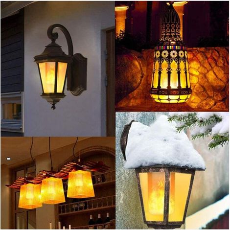 MOONSTARS Pièces Ampoule de Flamme, E27 LED Ampoule Effet Flamme avec 4 Modes D'éclairage, Ampoules Décoratives Intérieur Extérieur pour Halloween, Noël, Fête de Mariage de Jardins, Maison (1/4)